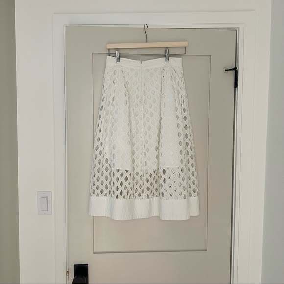 Floreat 100% cotton white midi skirt - Picture 2 of 4
